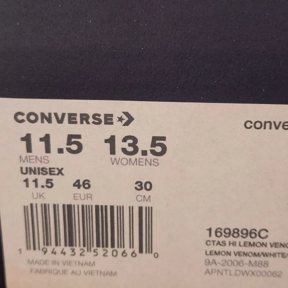 New Converse Chuck Taylor All Star Uv High 'Lemon Venom' 169896C